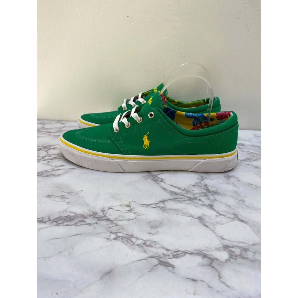 Ralph Lauren Men's Faxon  Green Lace Sneaker sz 10